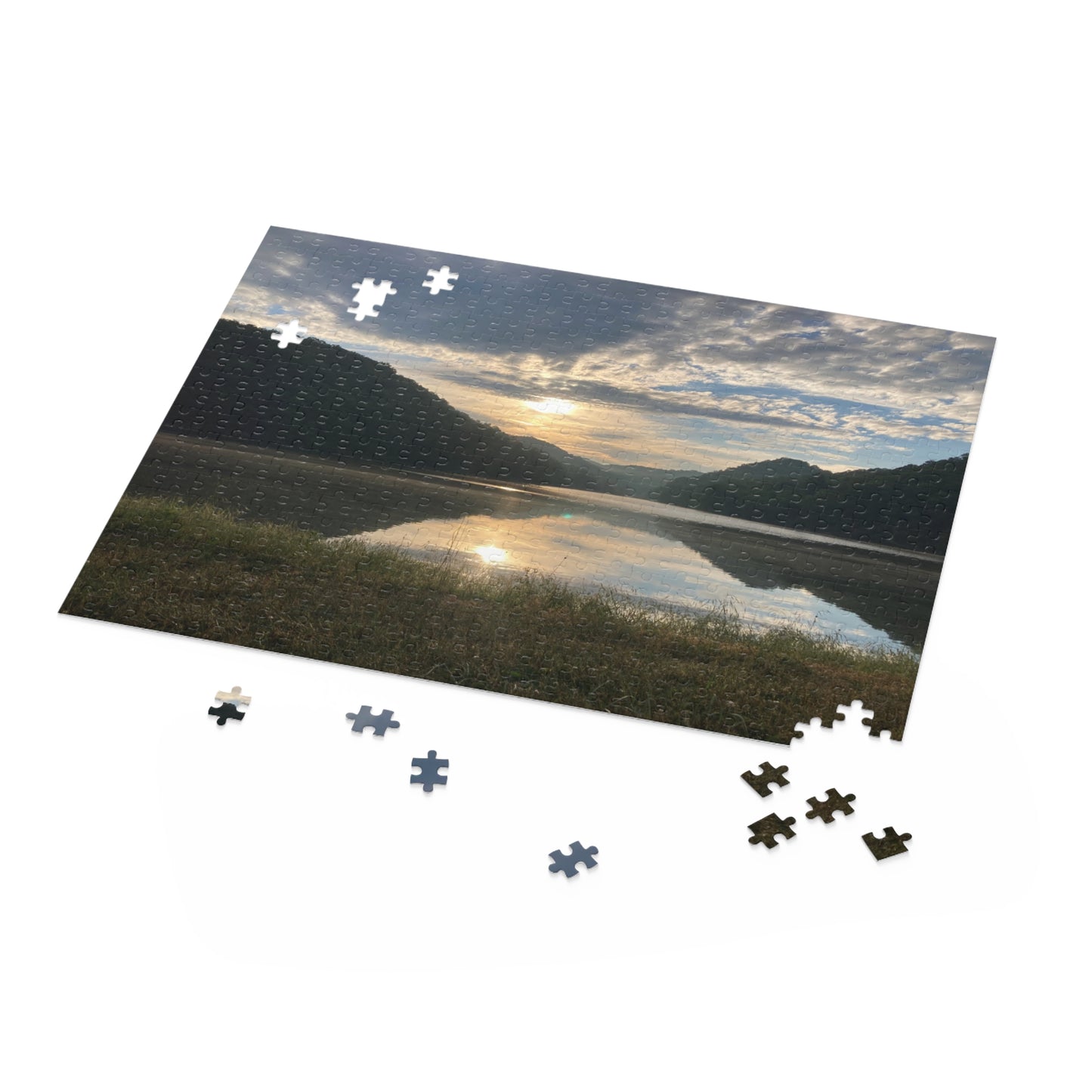 Hungry Mother Lake Reflection Puzzle — Serene Nature Jigsaw (120/252/500 Piece)