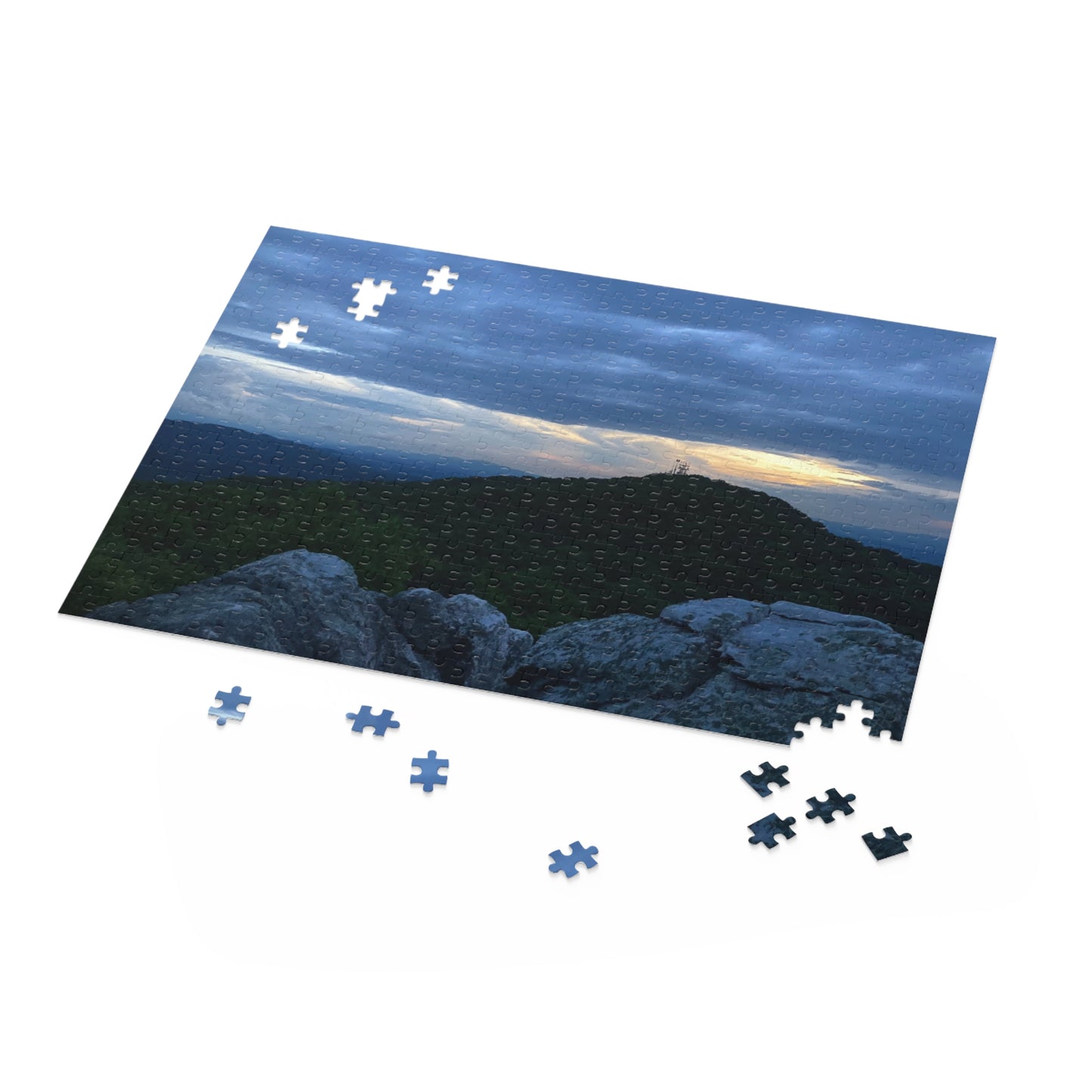 Sunset Ridge Scenic Jigsaw Puzzle — Mountain Landscape Jigsaw (120/252/500 pcs)