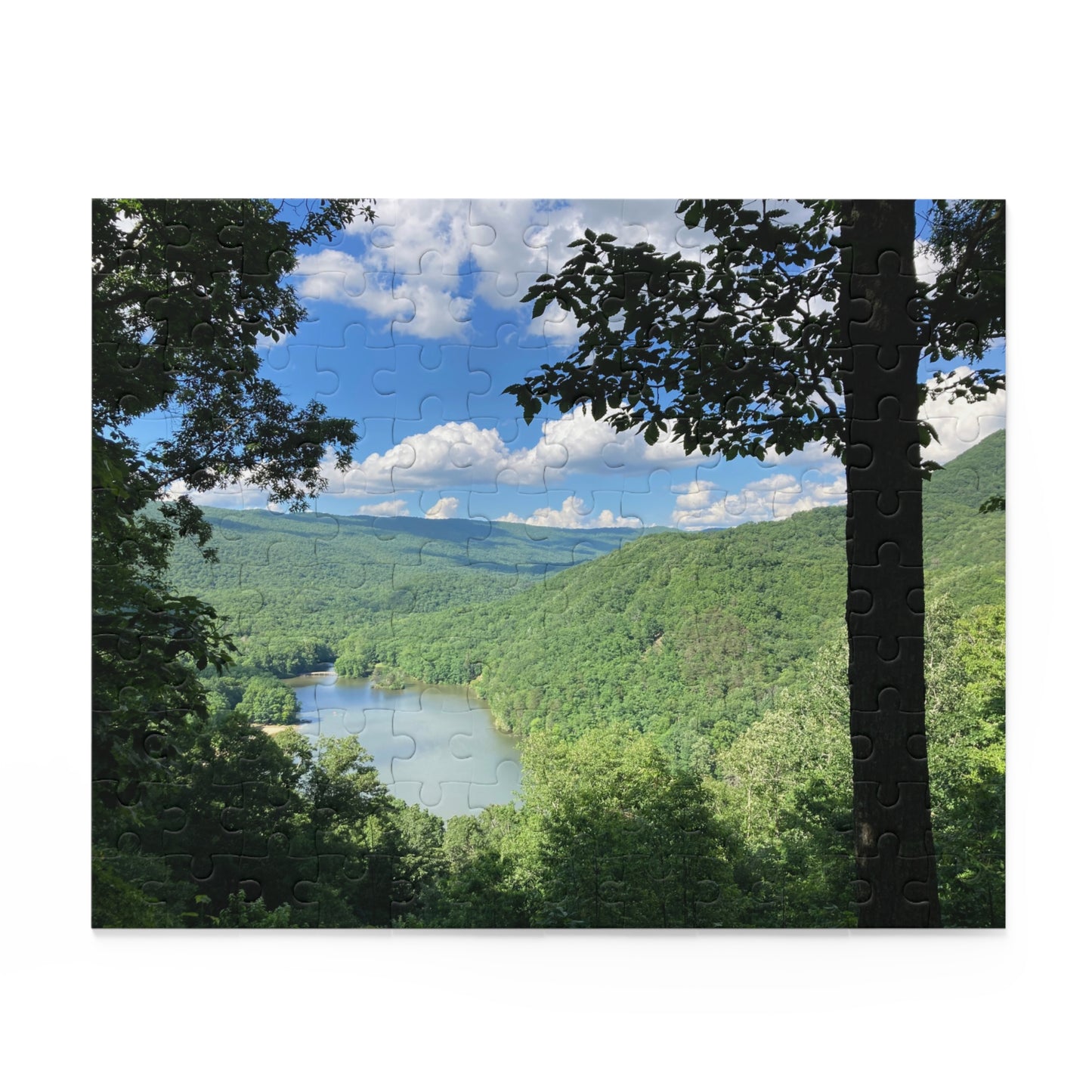 Hungry Mother Scenic Mountain Lake Puzzle — 120/252/500 Piece Jigsaw with Forest Vista