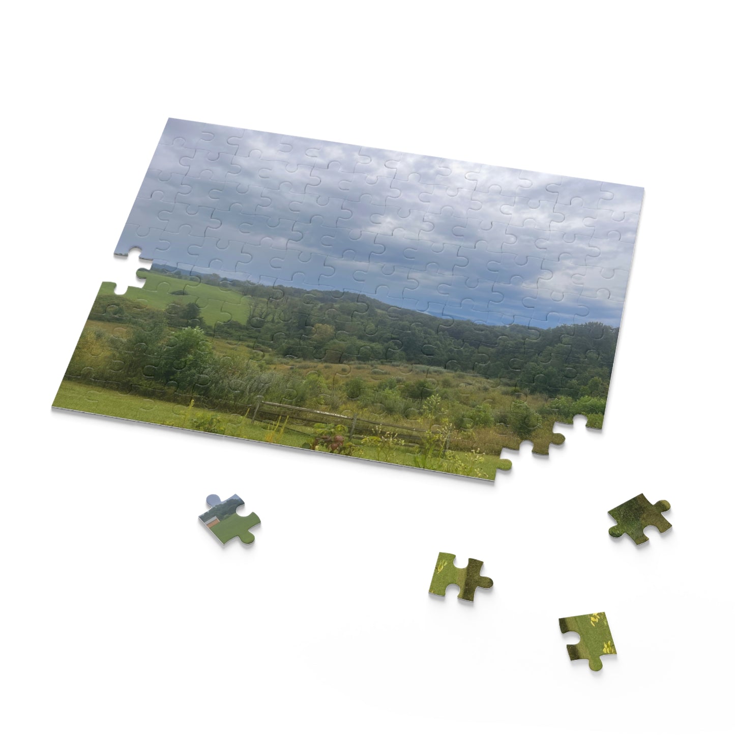Storm Roaring Mountain Jigsaw Puzzle — Serene Rolling Hills Scenic Jigsaw (120/252/500 pcs)