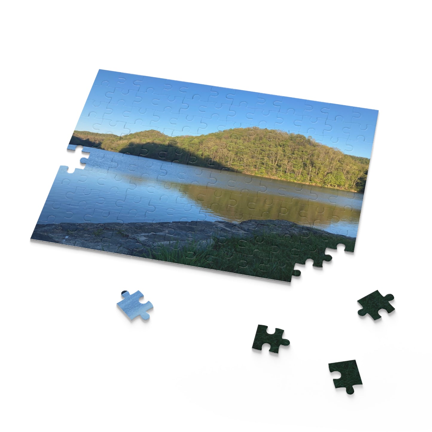 Blue Skies Lake Days Puzzle — 120/252/500‑Piece Nature Jigsaw