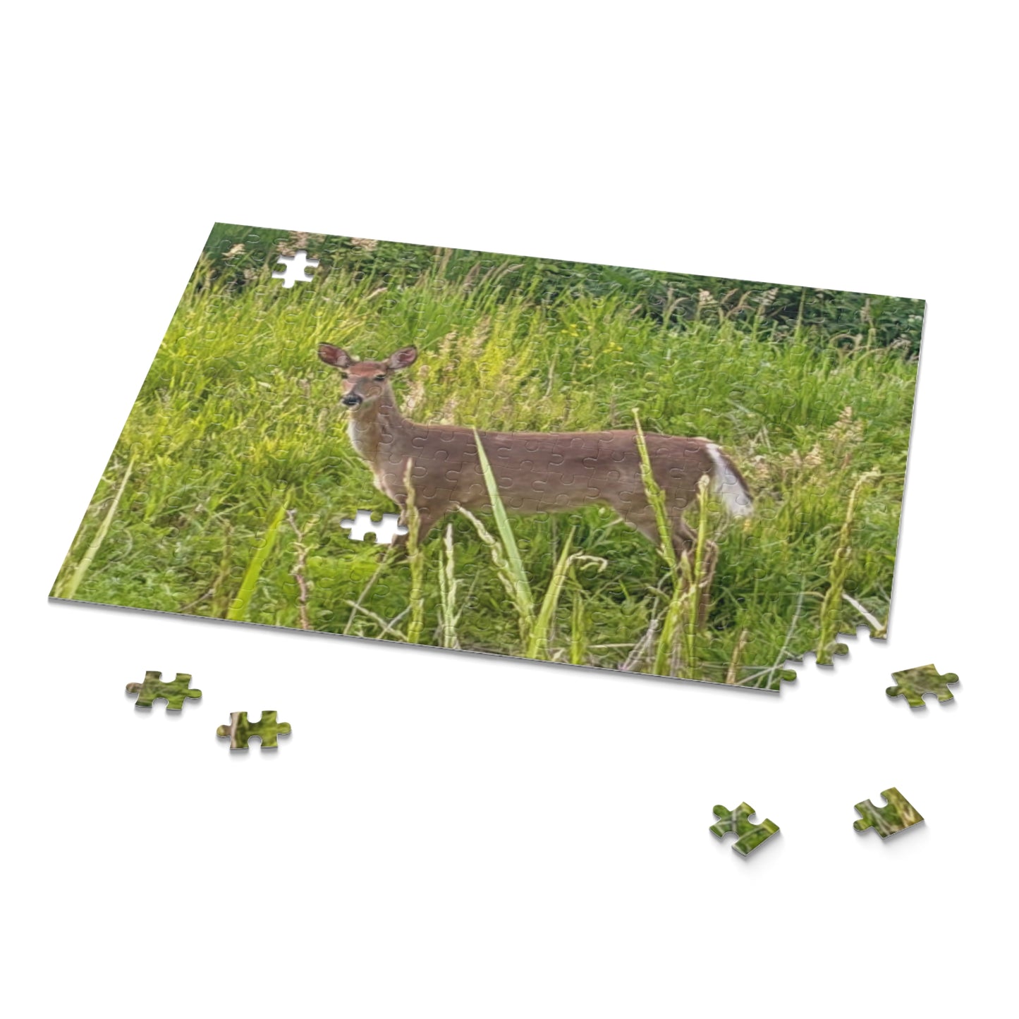 White-Tailed Deer Nature Puzzle — 120/252/500-Piece Wildlife Jigsaw