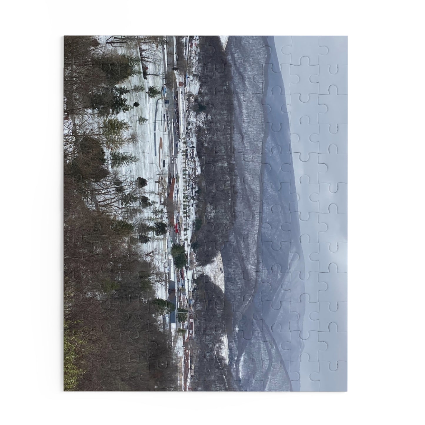 Town of Saltville Winter Mountain Jigsaw Puzzle — 120/252/500-Piece Landscape Jigsaw