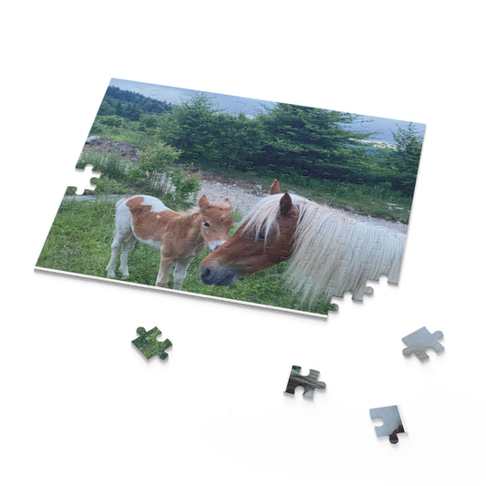 Horse & Foal Scenic Jigsaw Puzzle – 120/252/500-Piece Nature Puzzle