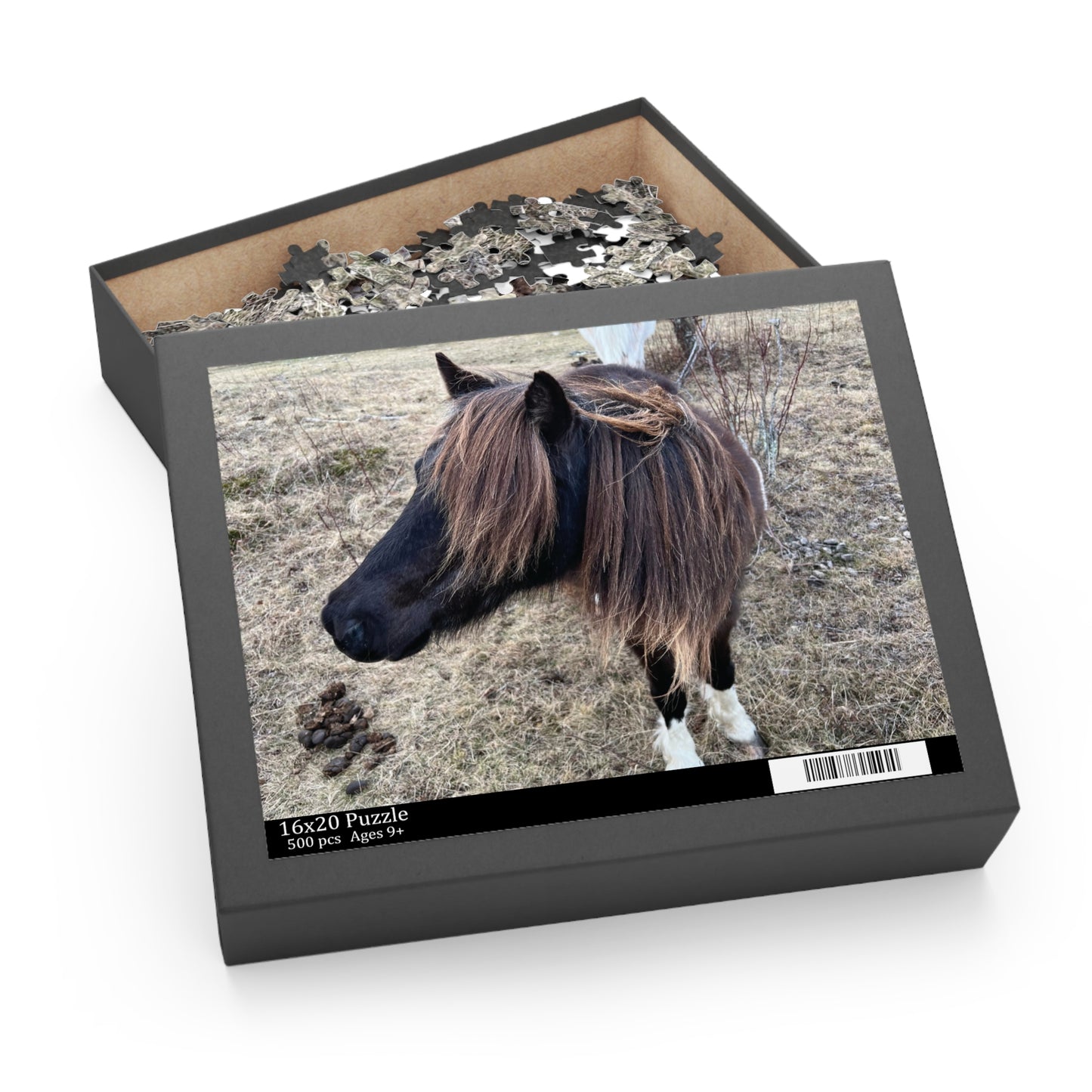 Horse Portrait Puzzle – Brown Pony Photo Jigsaw (120/252/500 Piece)
