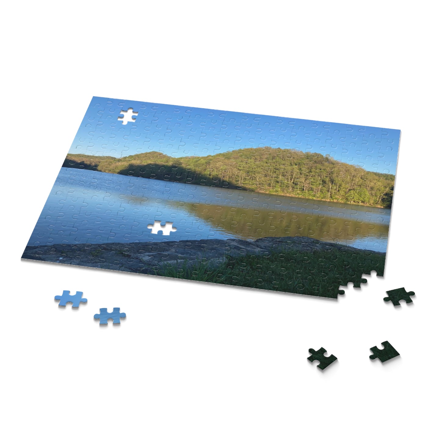 Blue Skies Lake Days Puzzle — 120/252/500‑Piece Nature Jigsaw