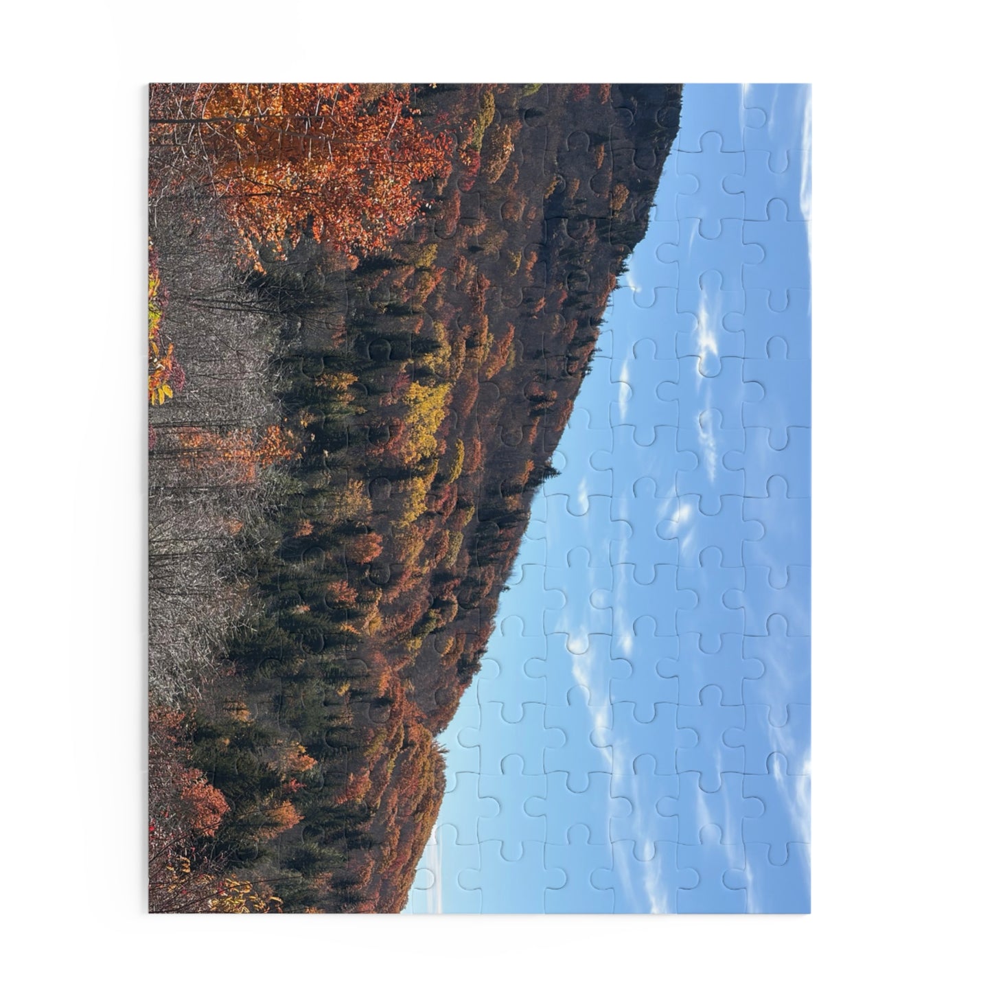 Autumn Mountain Landscape Puzzle — Scenic Fall Foliage Jigsaw (120/252/500 pcs)