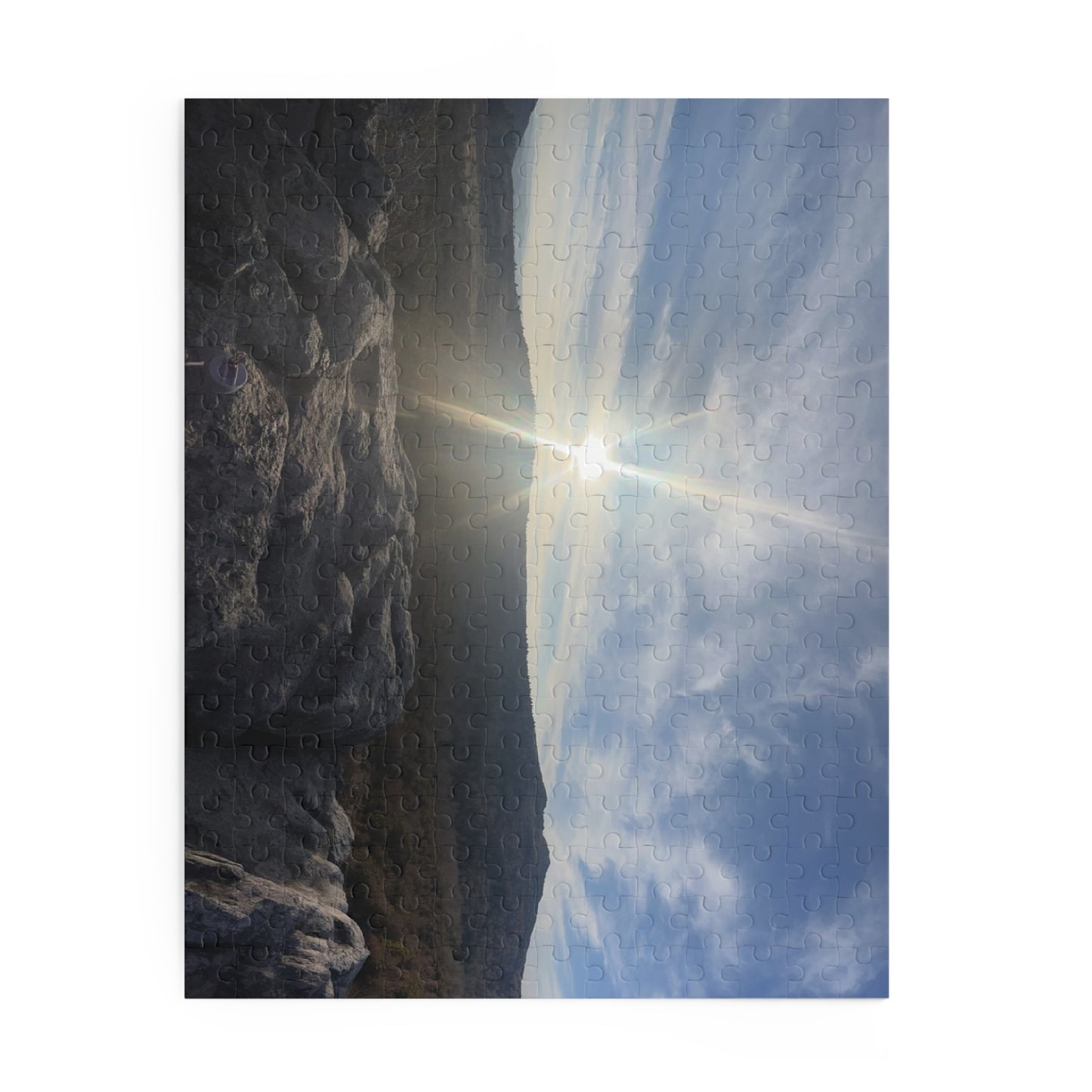 Sunset Mountain Landscape Puzzle — Scenic Nature Jigsaw (120/252/500 pcs)