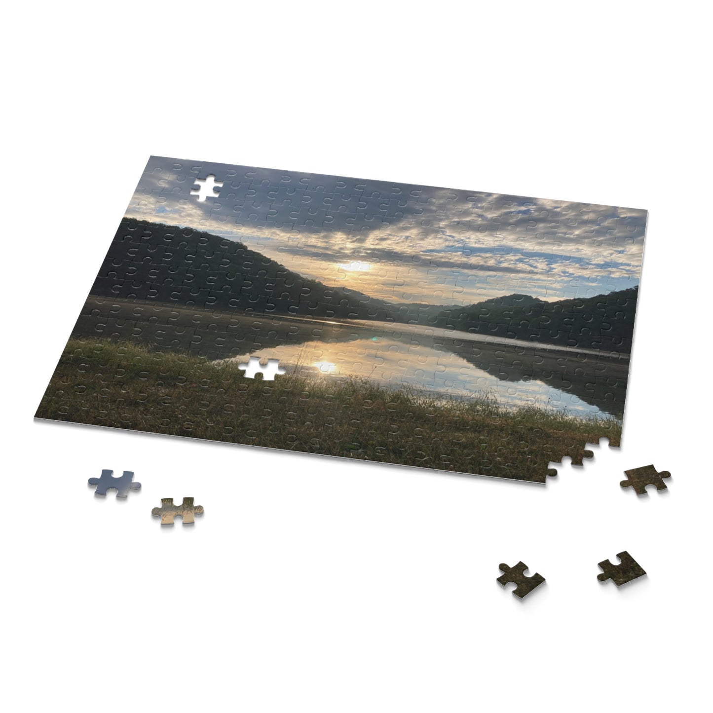 Hungry Mother Lake Reflection Puzzle — Serene Nature Jigsaw (120/252/500 Piece)
