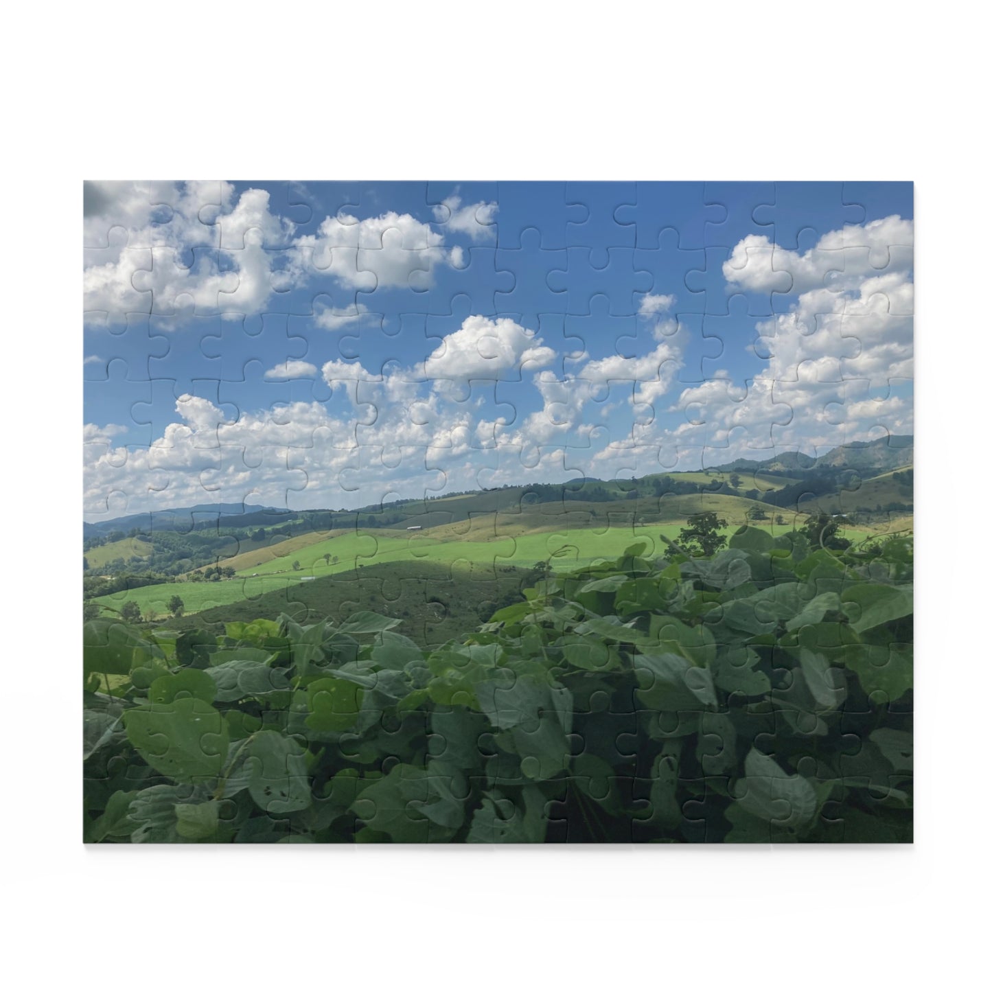 Countryside Back Roads Jigsaw Puzzle – Rolling Hills & Blue Sky (120/252/500 pcs)