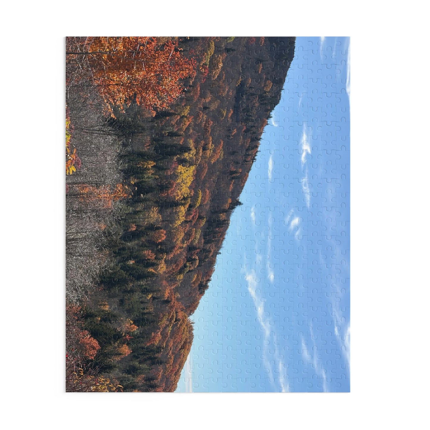 Autumn Mountain Landscape Puzzle — Scenic Fall Foliage Jigsaw (120/252/500 pcs)