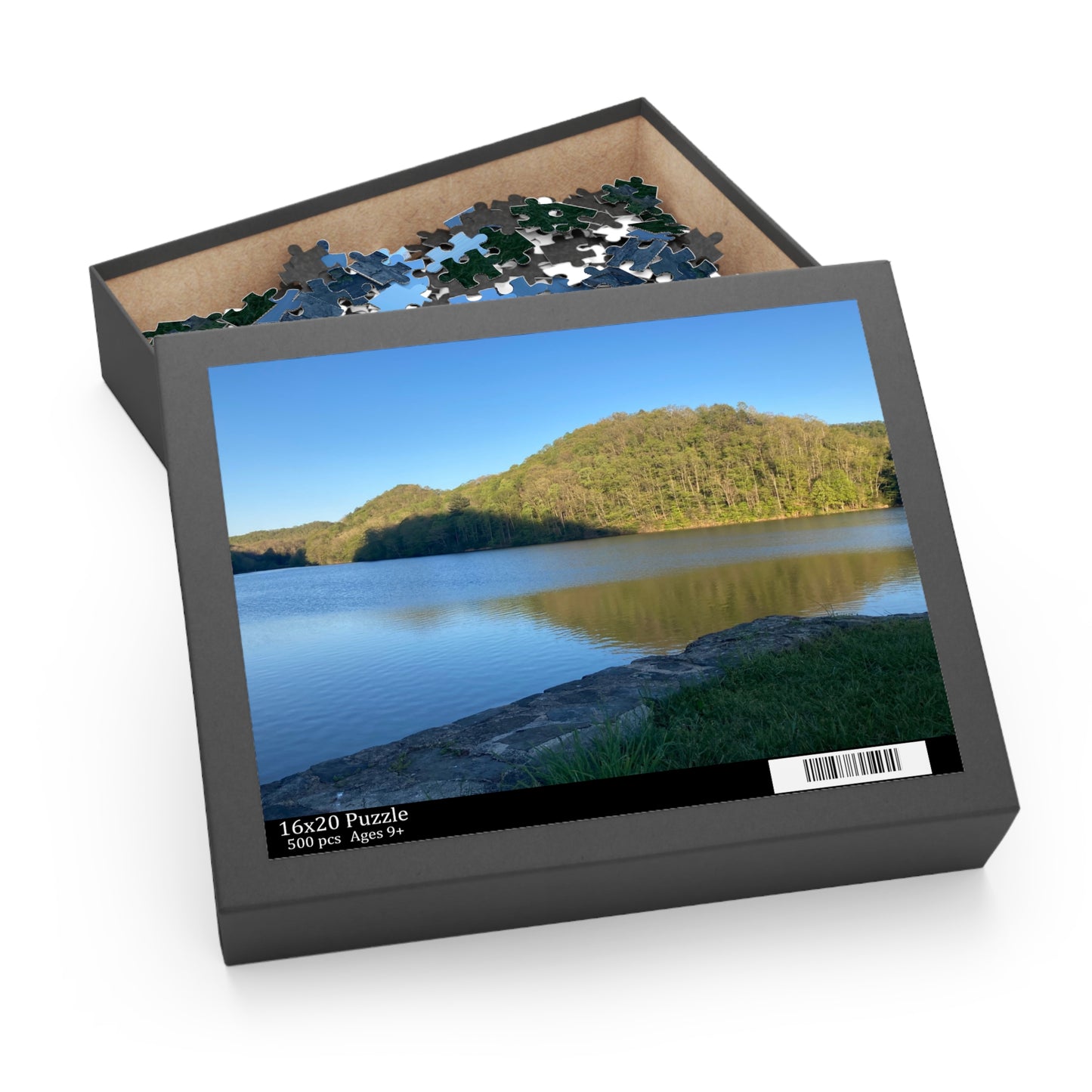 Blue Skies Lake Days Puzzle — 120/252/500‑Piece Nature Jigsaw