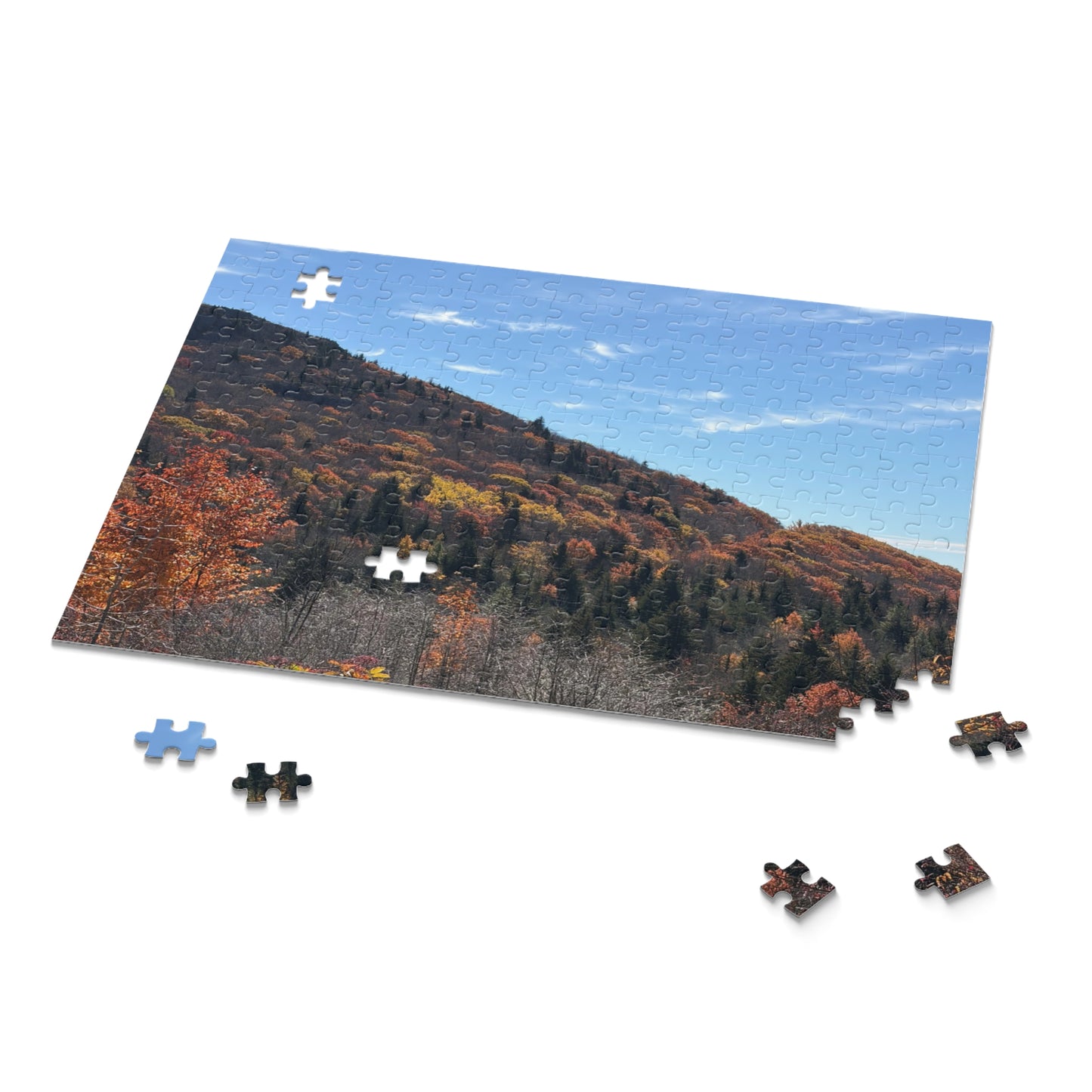 Autumn Mountain Landscape Puzzle — Scenic Fall Foliage Jigsaw (120/252/500 pcs)