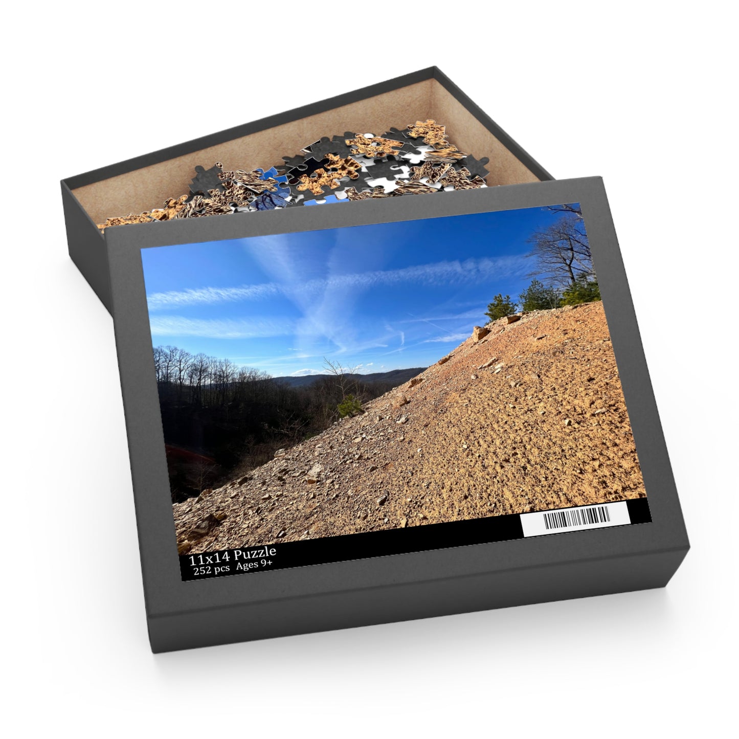 Scenic Ridge Landscape Puzzle — Blue Sky & Sand Trail (120/252/500 pcs)