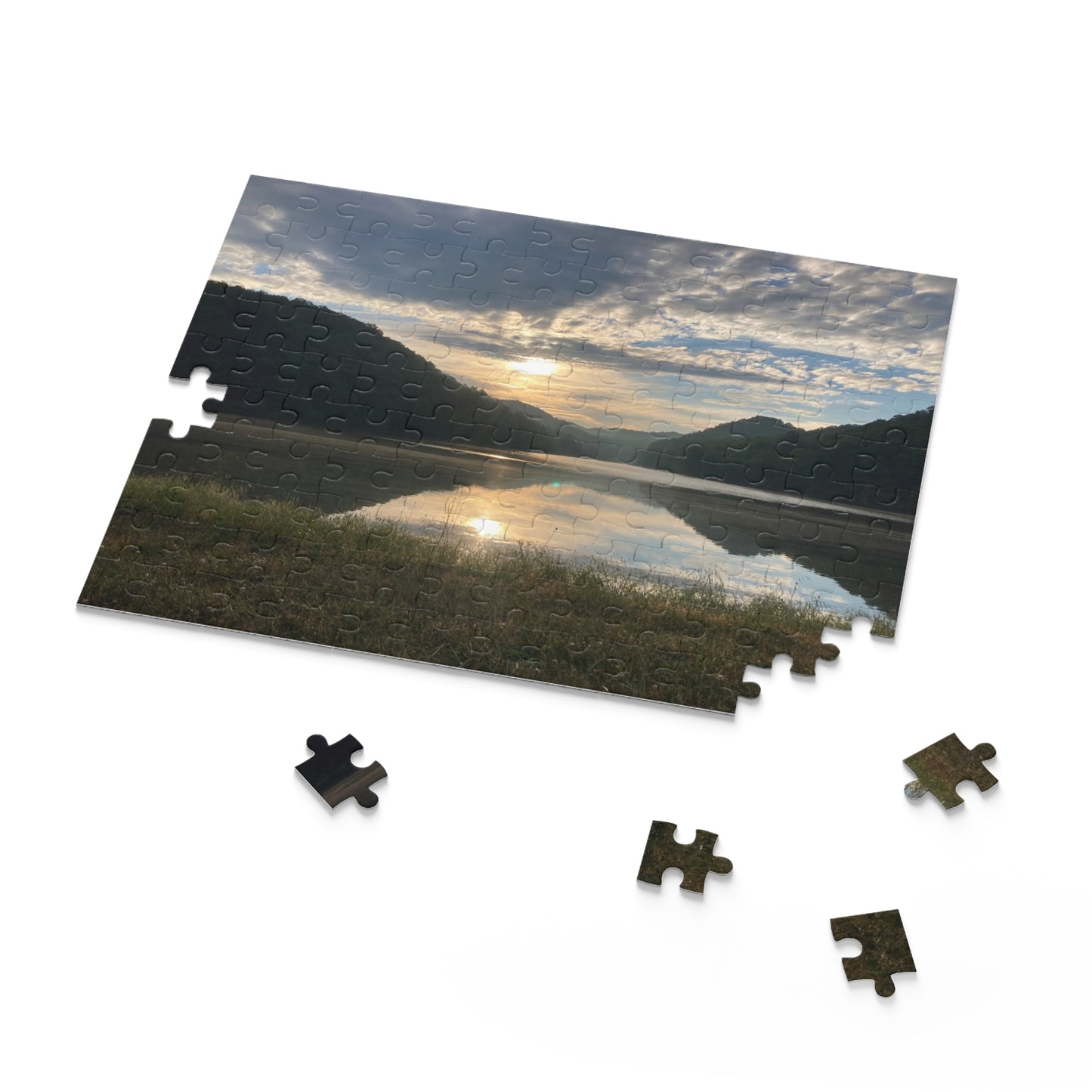 Hungry Mother Lake Reflection Puzzle — Serene Nature Jigsaw (120/252/500 Piece)