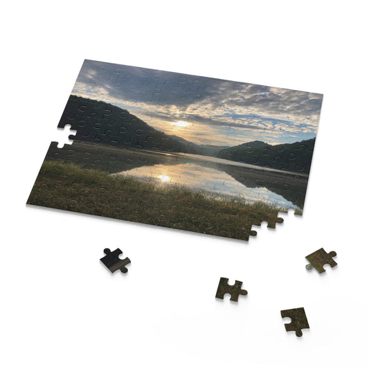 Hungry Mother Lake Reflection Puzzle — Serene Nature Jigsaw (120/252/500 Piece)