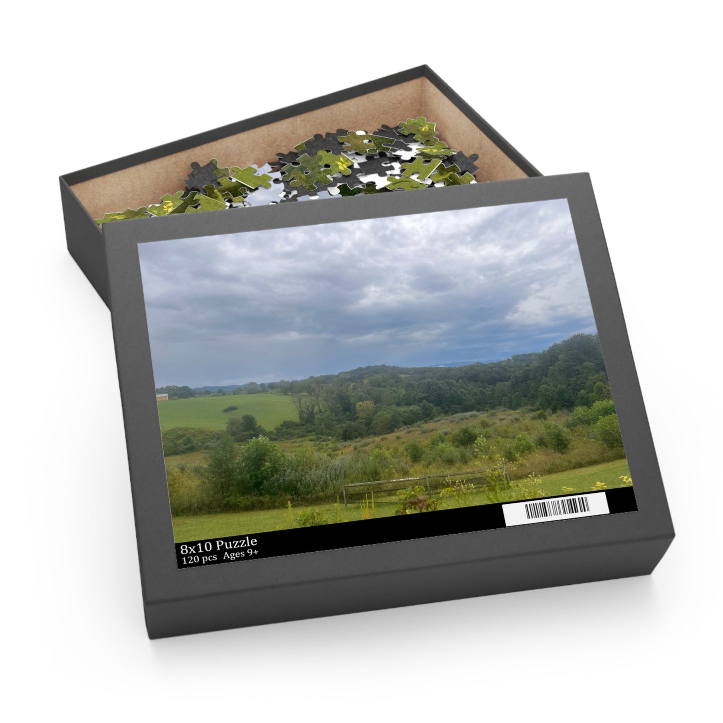 Storm Roaring Mountain Jigsaw Puzzle — Serene Rolling Hills Scenic Jigsaw (120/252/500 pcs)