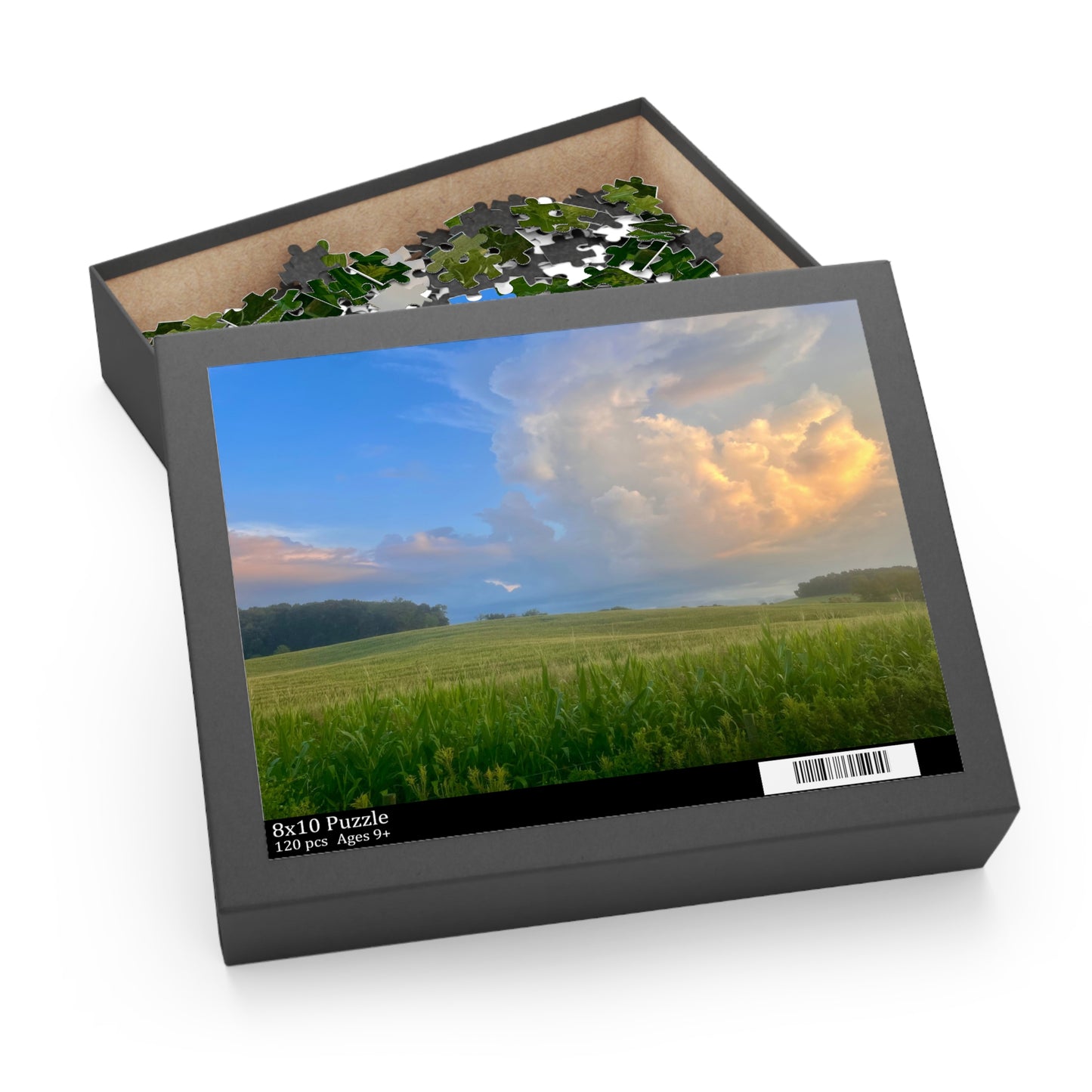 Sunset Meadow Jigsaw Puzzle — 120/252/500-Piece Scenic Landscape