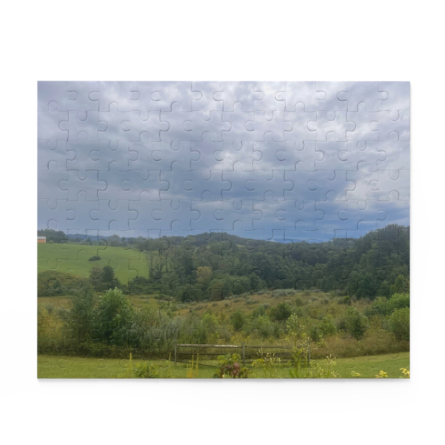 Storm Roaring Mountain Jigsaw Puzzle — Serene Rolling Hills Scenic Jigsaw (120/252/500 pcs)