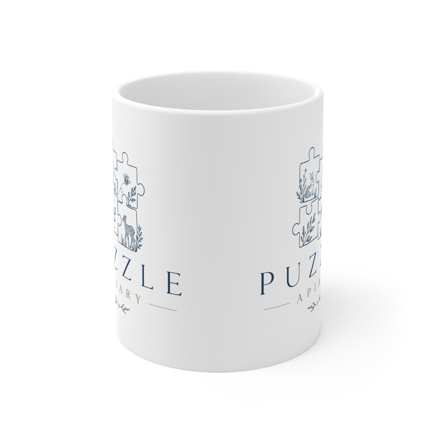 Puzzle Apiary Logo Ceramic Coffee Mug — 11oz & 15oz