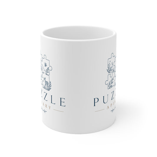 Puzzle Apiary Logo Ceramic Coffee Mug — 11oz & 15oz