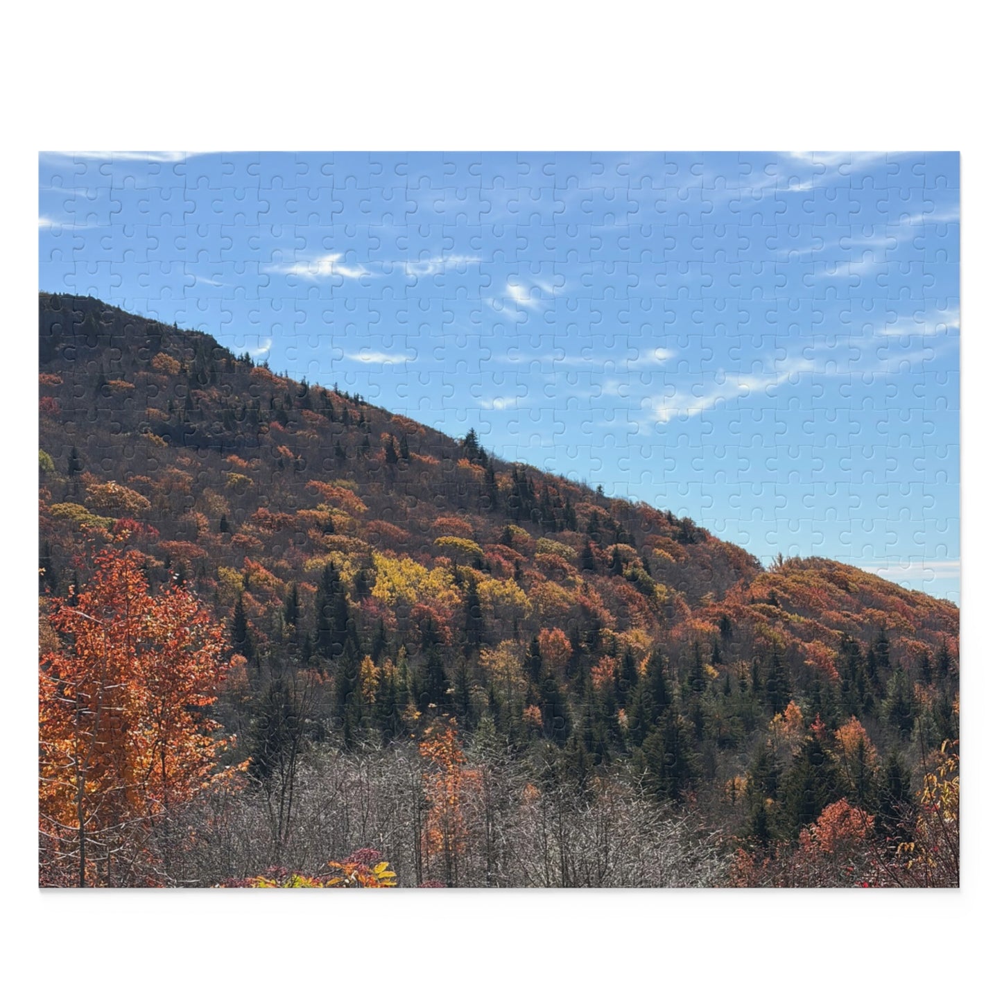 Autumn Mountain Landscape Puzzle — Scenic Fall Foliage Jigsaw (120/252/500 pcs)