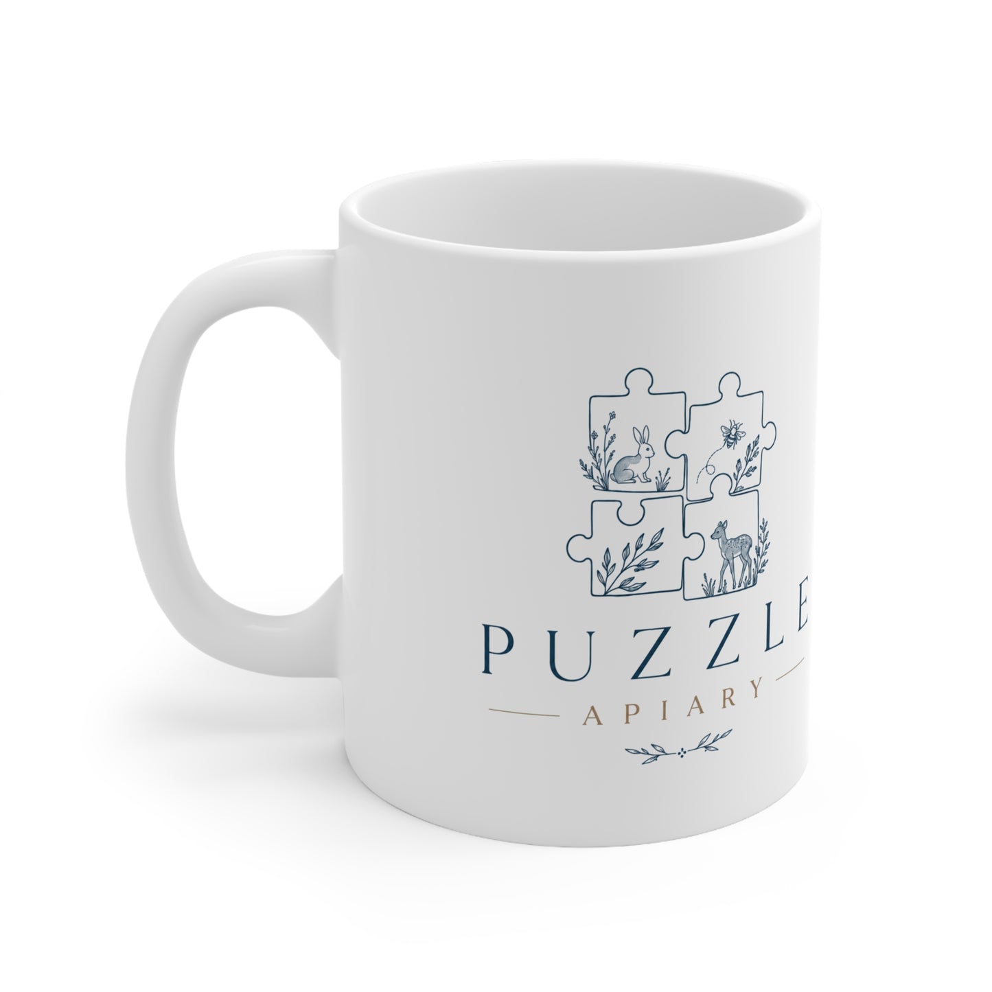 Puzzle Apiary Logo Ceramic Coffee Mug — 11oz & 15oz