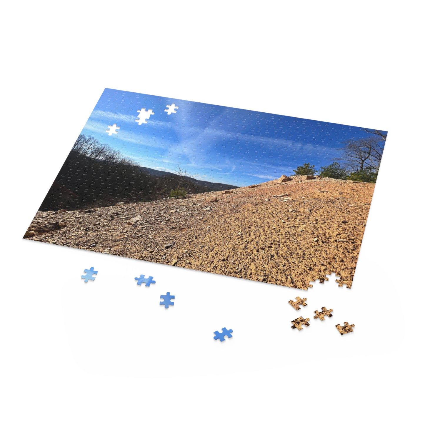 Scenic Ridge Landscape Puzzle — Blue Sky & Sand Trail (120/252/500 pcs)