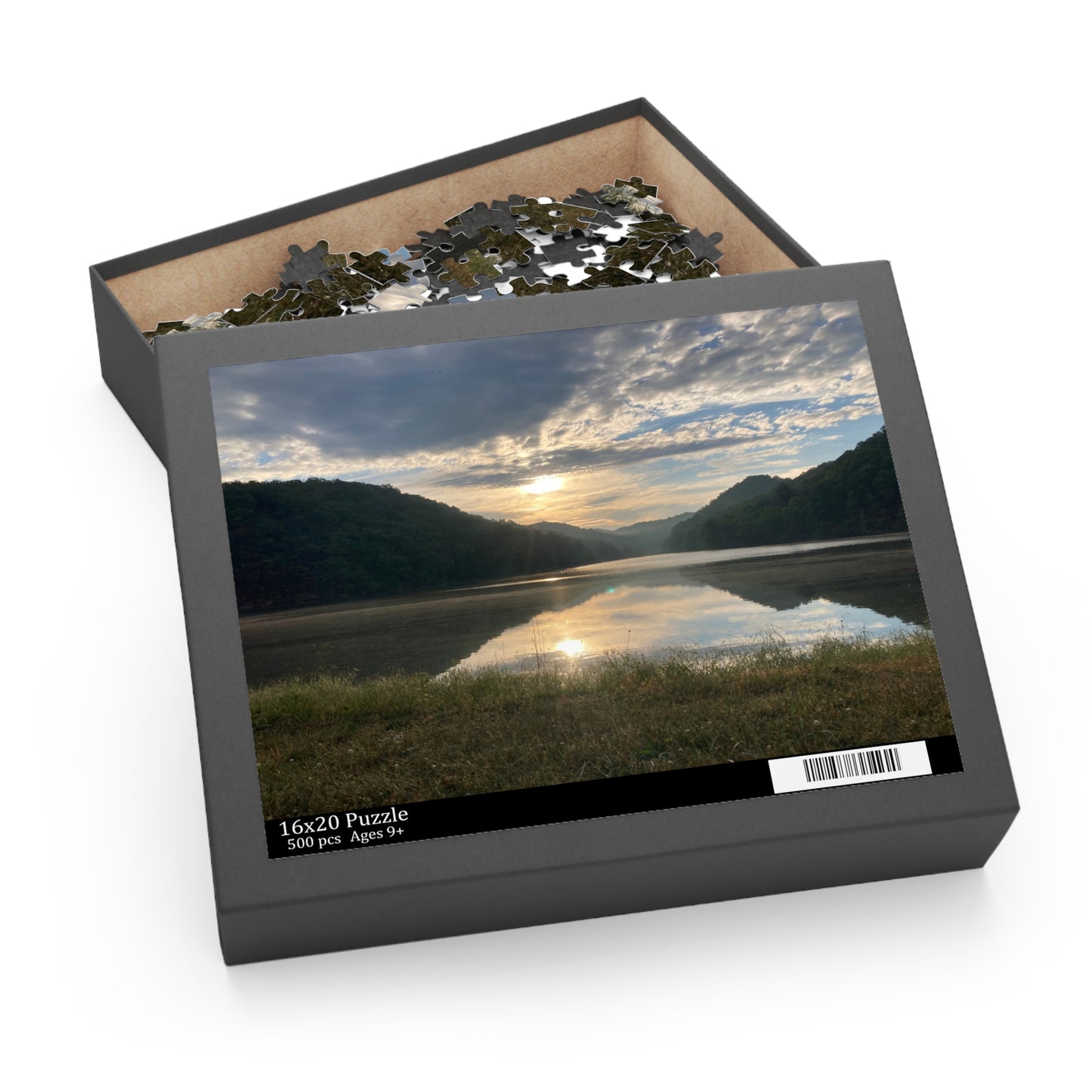 Hungry Mother Lake Reflection Puzzle — Serene Nature Jigsaw (120/252/500 Piece)