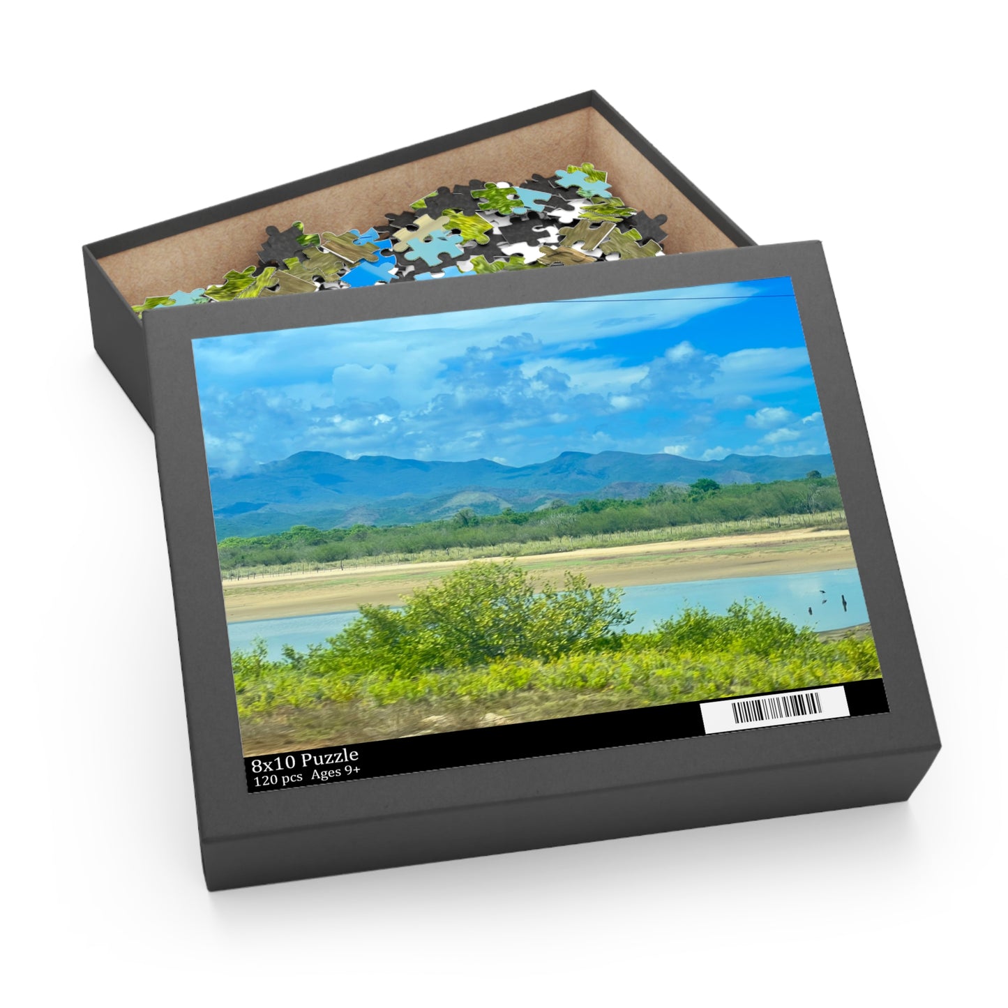 Scenic Lake Jigsaw Puzzle — 120/252/500-Piece Tranquil Lake & Mountains