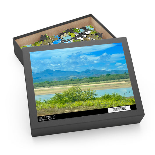 Scenic Lake Jigsaw Puzzle — 120/252/500-Piece Tranquil Lake & Mountains