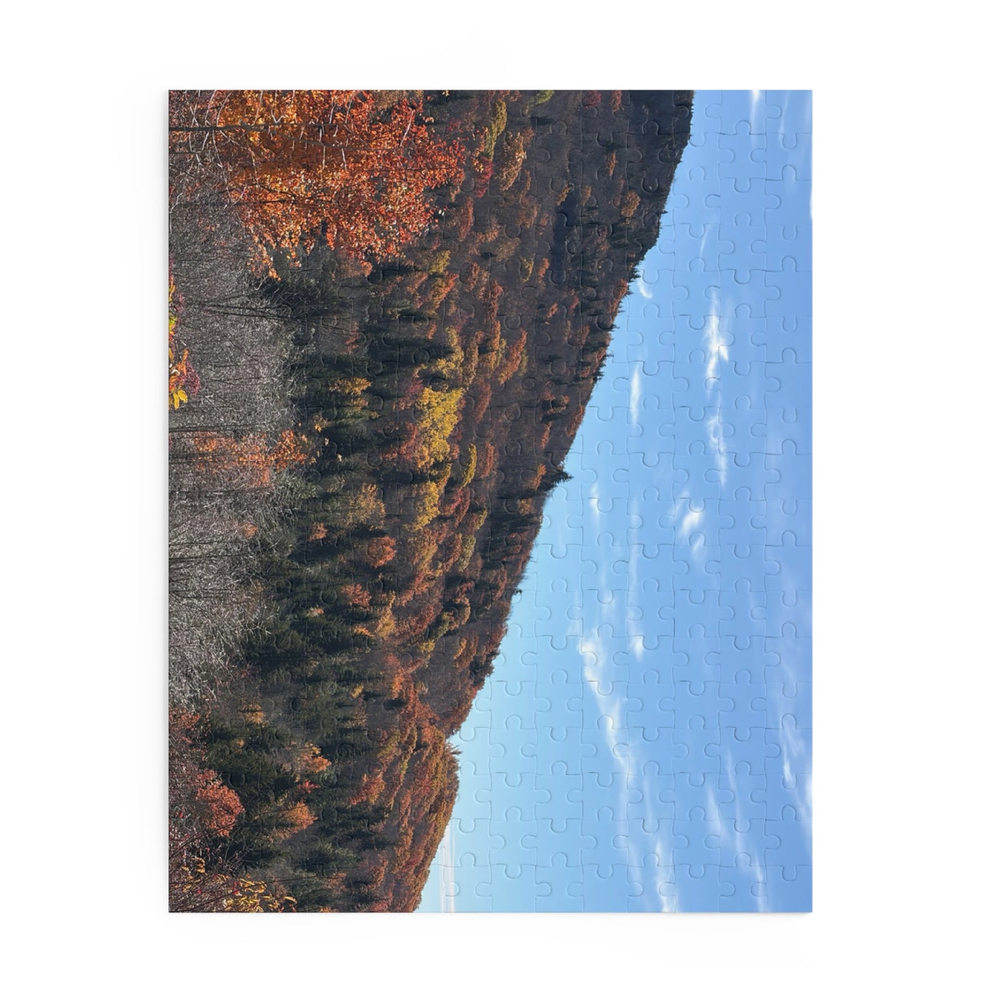 Autumn Mountain Landscape Puzzle — Scenic Fall Foliage Jigsaw (120/252/500 pcs)