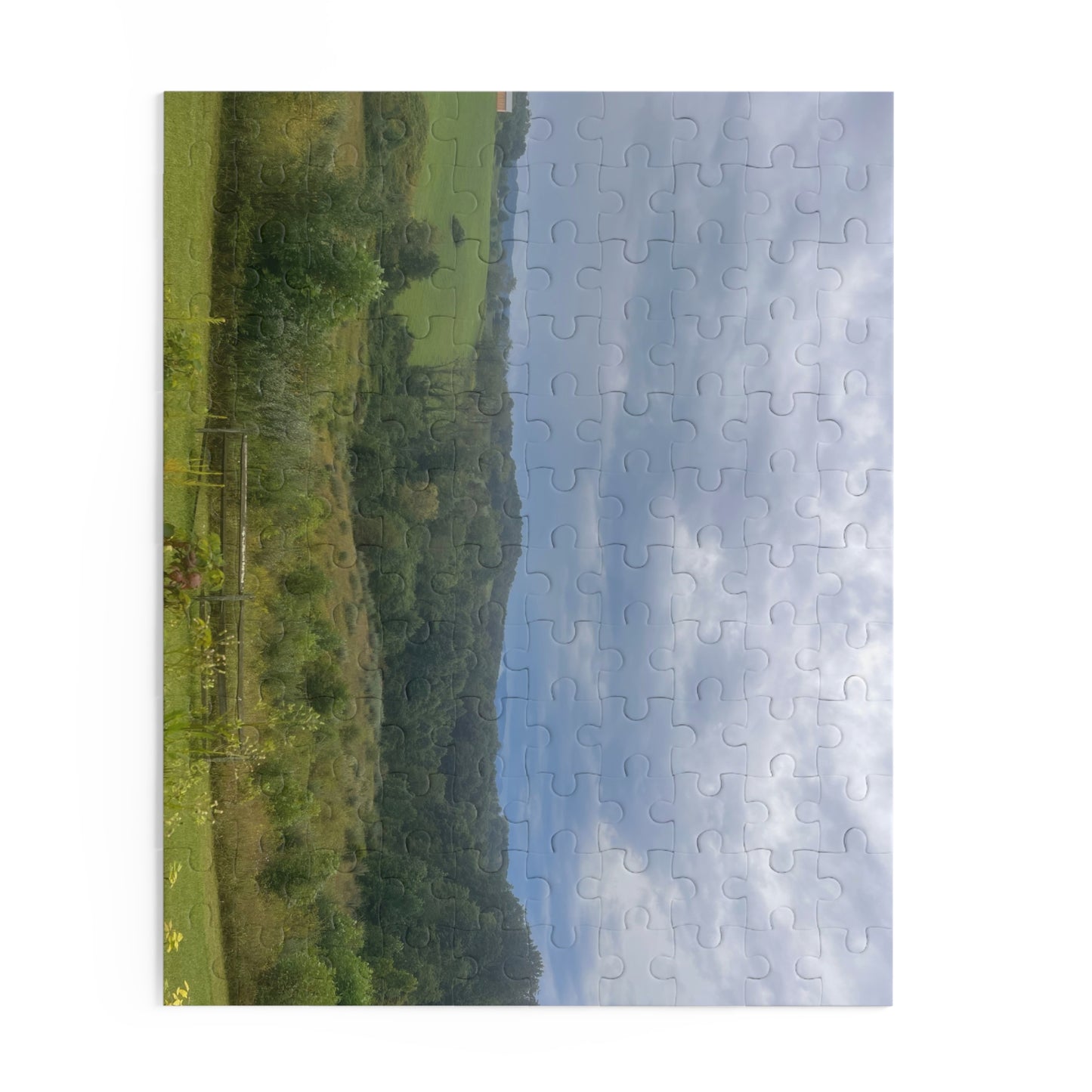 Storm Roaring Mountain Jigsaw Puzzle — Serene Rolling Hills Scenic Jigsaw (120/252/500 pcs)