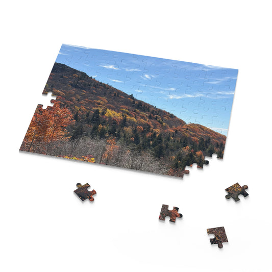 Autumn Mountain Landscape Puzzle — Scenic Fall Foliage Jigsaw (120/252/500 pcs)