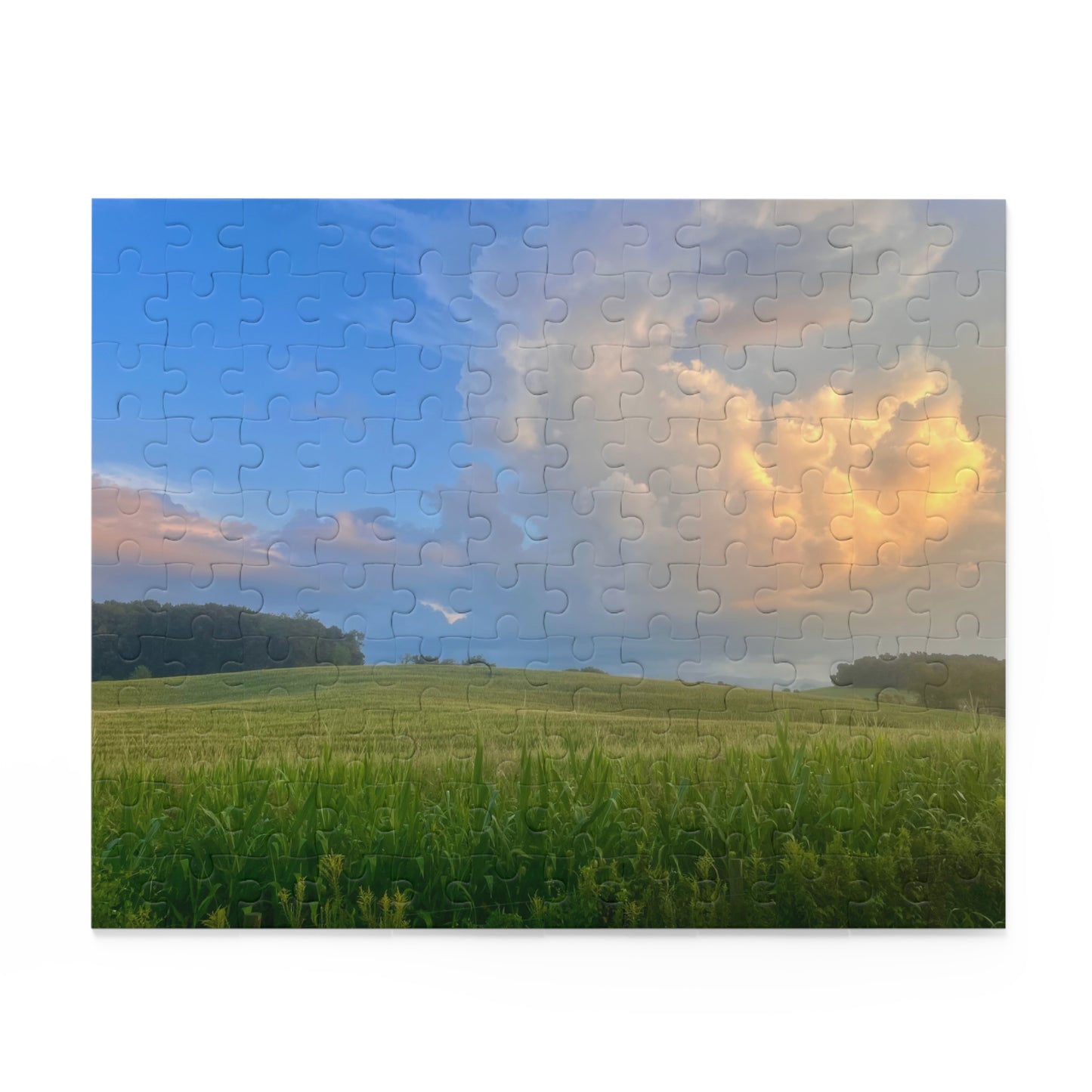 Sunset Meadow Jigsaw Puzzle — 120/252/500-Piece Scenic Landscape