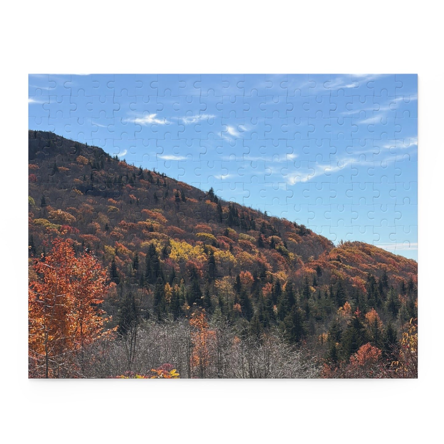 Autumn Mountain Landscape Puzzle — Scenic Fall Foliage Jigsaw (120/252/500 pcs)