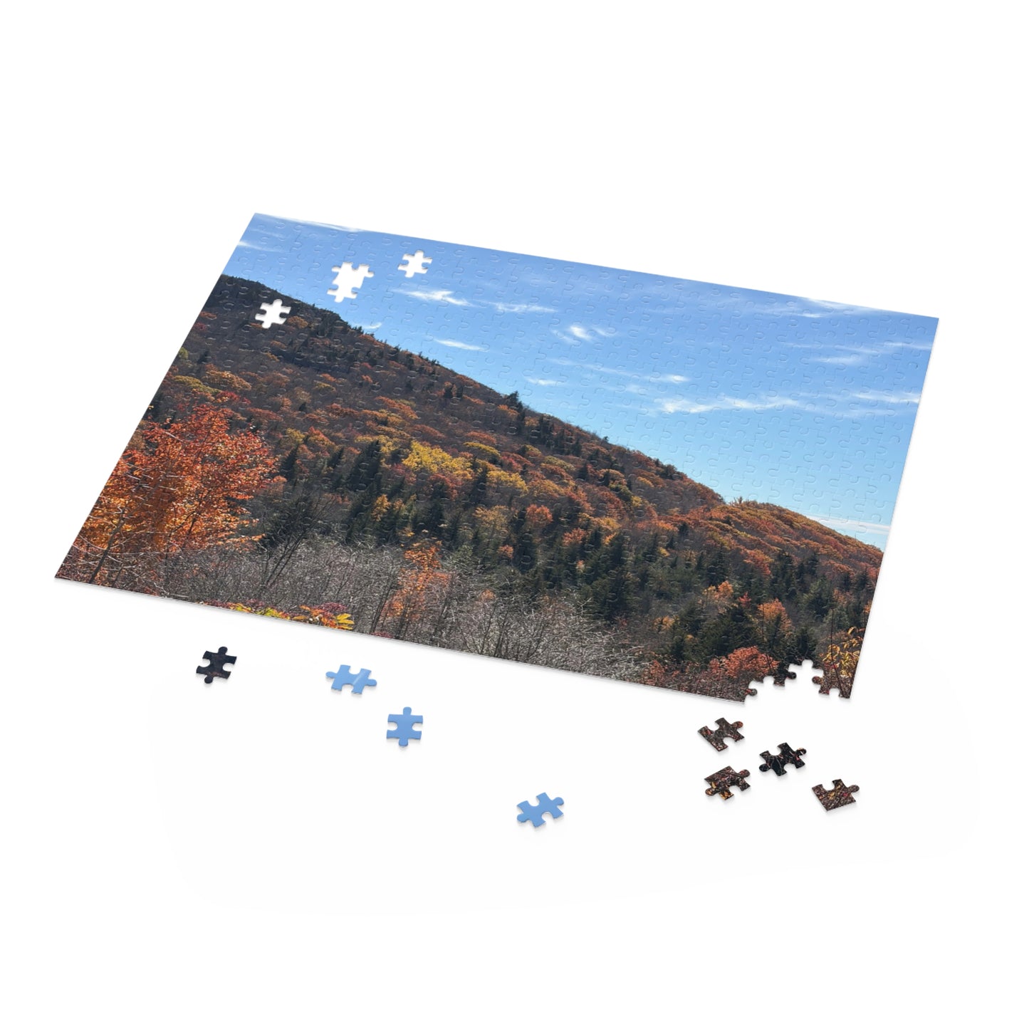 Autumn Mountain Landscape Puzzle — Scenic Fall Foliage Jigsaw (120/252/500 pcs)